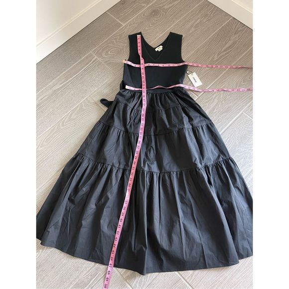 JASON WU Knit Top Tiered Old Money Style Maxi Dress Size Small NWT - Picture 7 of 8